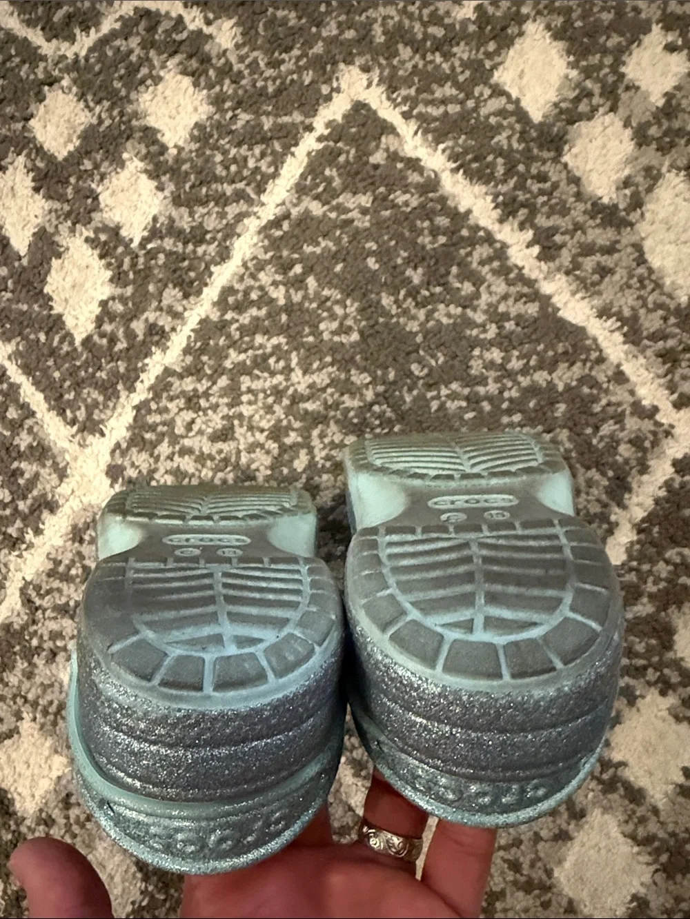 CROCS Kids' Light Blue Frozen Slip-On Clogs with Charm Accents